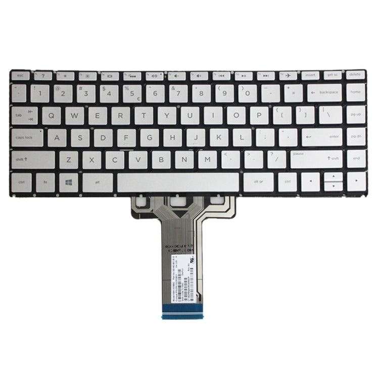 For HP 14M-BA 14-BS US Version Laptop Backlight Keyboard(Silver) - HP Spare Parts by buy2fix | Online Shopping UK | buy2fix