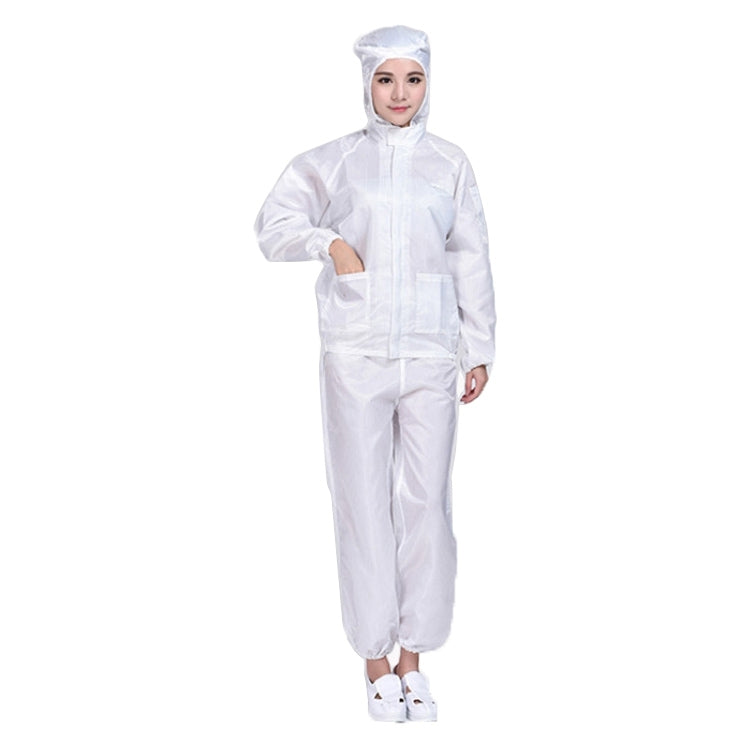 Striped Anti-static Split Hood Dust-proof Work Suit, Size:XXXXL(White) - Protective Clothing by buy2fix | Online Shopping UK | buy2fix