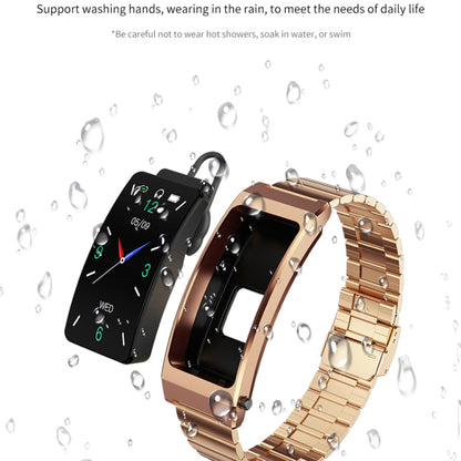 K13S 1.14 inch TFT Screen Leather Strap Smart Calling Bracelet Supports Sleep Management/Blood Oxygen Monitoring(Rose Gold) - Smart Wristbands by buy2fix | Online Shopping UK | buy2fix