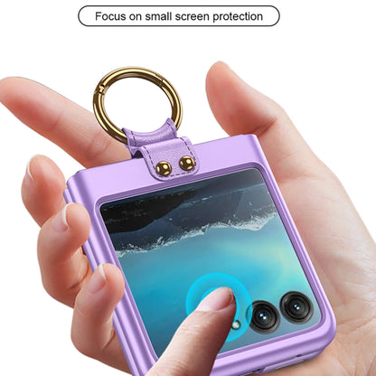 For Motorola Razr 40 Ultra GKK Ultra-thin PC Ring Holder Phone Case(Blue) - Motorola Cases by GKK | Online Shopping UK | buy2fix