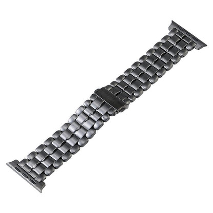 For Apple Watch Series 8 41mm Five Beads Titanium Steel Watch Band(Grey) - Watch Bands by buy2fix | Online Shopping UK | buy2fix