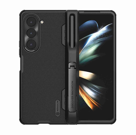 For Samsung Galaxy Z Fold5 NILLKIN Frosted Fold PC + TPU Phone Case with Pen Slot(Black) - Galaxy Z Fold5 Cases by NILLKIN | Online Shopping UK | buy2fix