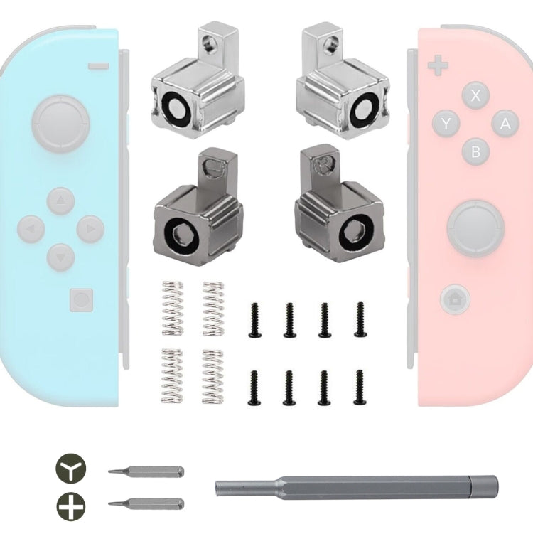 For Switch JoyCon Handle Metal Lock Replacement Parts, Spec:16 in 1 Lock Set Silver - Switch Spare Parts by buy2fix | Online Shopping UK | buy2fix