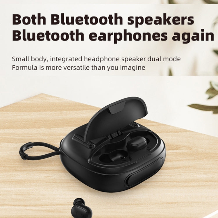 T&G TG-813 2 in 1 TWS Bluetooth Speaker Earphone with Charging Box(Grey) - Mini Speaker by T&G | Online Shopping UK | buy2fix