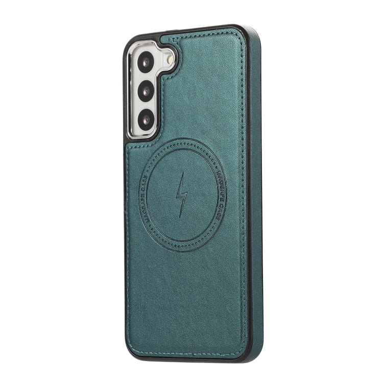 For Samsung Galaxy S23+ 5G Side Leather Magsafe Phone Case(Green) - Galaxy S23+ 5G Cases by buy2fix | Online Shopping UK | buy2fix