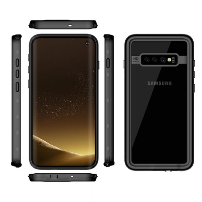 For Samsung Galaxy S10 RedPepper Transparent Dot Shockproof Waterproof PC + TPU Protective Case(Black) - Galaxy Phone Cases by RedPepper | Online Shopping UK | buy2fix