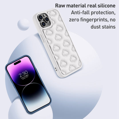 For iPhone 15 Pro Max 3D Cloud Pattern TPU Phone Case(Dark Blue) - iPhone 15 Pro Max Cases by buy2fix | Online Shopping UK | buy2fix