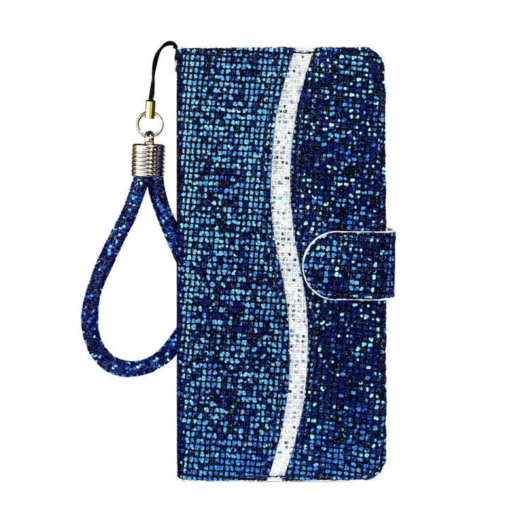 For iPhone 15 Pro Max Glitter Powder Filp Leather Phone Case(Blue) - iPhone 15 Pro Max Cases by buy2fix | Online Shopping UK | buy2fix