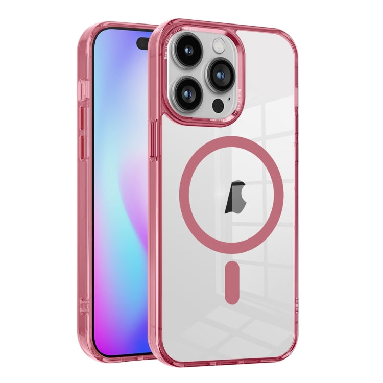 For iPhone 15 Pro Max Ice Color Magnetic Series PC + Acrylic Magsafe Phone Case(Pink) - iPhone 15 Pro Max Cases by buy2fix | Online Shopping UK | buy2fix