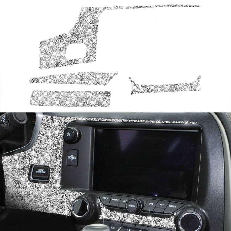 For Chevrolet Corvette C7 2014-2019 4 in 1 Car Central Control Panel Diamond Decorative Sticker, Left Drive - Car Interior Mouldings by buy2fix | Online Shopping UK | buy2fix