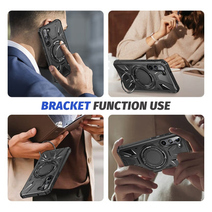 For Samsung Galaxy S24 5G MagSafe Magnetic Shockproof Phone Case with Ring Holder(Black) - Galaxy S24 5G Cases by buy2fix | Online Shopping UK | buy2fix