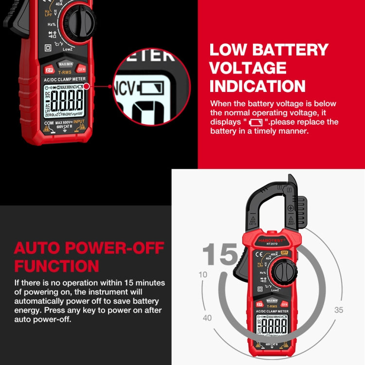 HABOTEST HT207B Multifunctional Digital Clamp Multimeter - Digital Multimeter by HABOTEST | Online Shopping UK | buy2fix