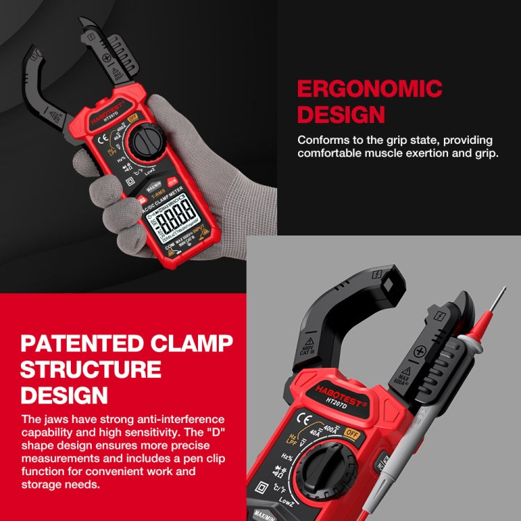 HABOTEST HT207B Multifunctional Digital Clamp Multimeter - Digital Multimeter by HABOTEST | Online Shopping UK | buy2fix