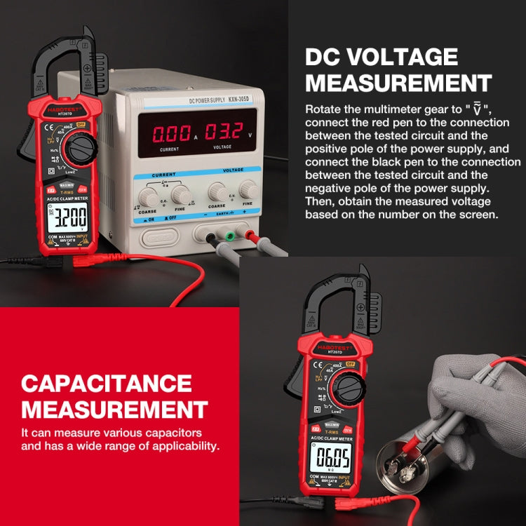 HABOTEST HT207B Multifunctional Digital Clamp Multimeter - Digital Multimeter by HABOTEST | Online Shopping UK | buy2fix