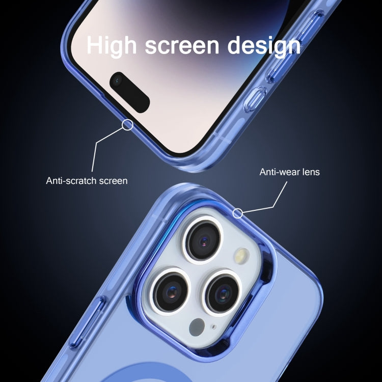 For iPhone 15 Plus Electroplated IMD Magsafe PC Hybrid TPU Phone Case(Blue) - iPhone 15 Plus Cases by buy2fix | Online Shopping UK | buy2fix