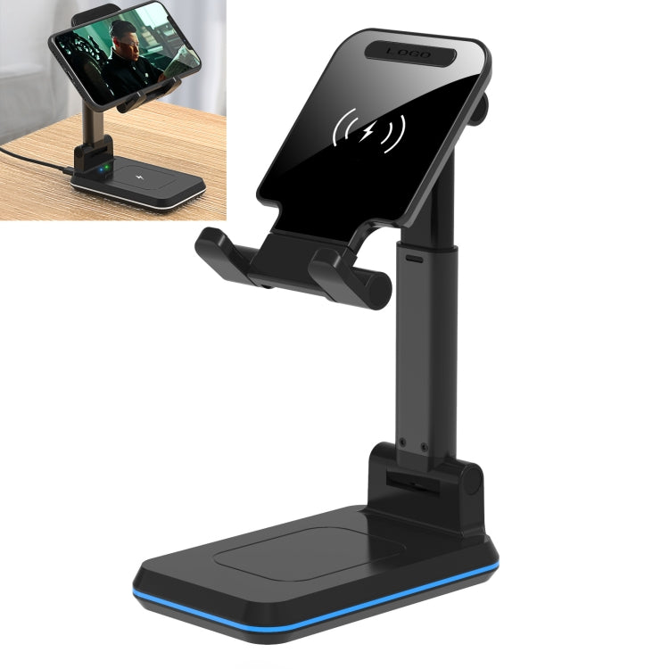 T6 2 in 1 Portable Folding Stand Wireless Charging, Style:Single Charge(Black) - Apple Accessories by buy2fix | Online Shopping UK | buy2fix