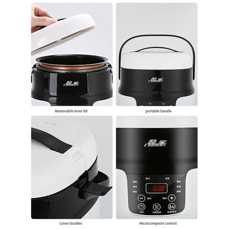 COOLBOX Vehicle Multi-function Mini Rice Cooker Capacity: 2.0L, Version:12V Current-limiting - Rice Cookers by buy2fix | Online Shopping UK | buy2fix