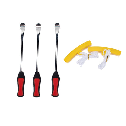 5 in 1 Car / Motorcycle Tire Repair Tool Spoon Tire Spoons Lever Tire Changing Tools with Yellow Tyre Protector - In Car by buy2fix | Online Shopping UK | buy2fix