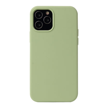 For iPhone 12 Pro Max Solid Color Liquid Silicone Shockproof Protective Case(Matcha Green) - Apple Accessories by buy2fix | Online Shopping UK | buy2fix