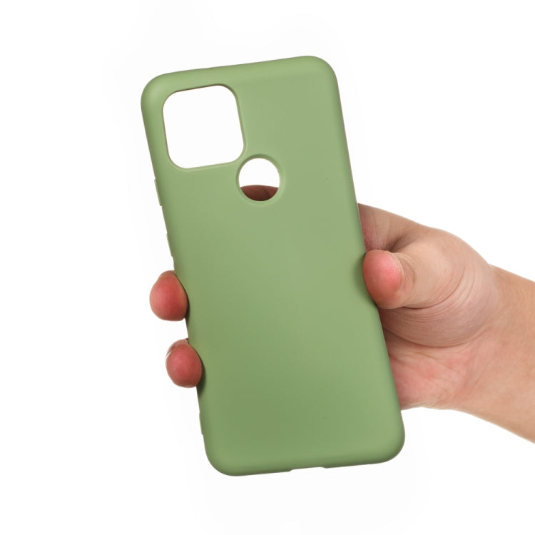 For Google Pixel 5 Pure Color Liquid Silicone Shockproof Full Coverage Case(Green) - Mobile Accessories by buy2fix | Online Shopping UK | buy2fix