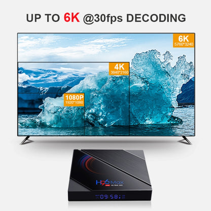 H96 Max 6K Ultra HD Smart TV Box with Remote Controller, Android 10.0, Allwinner H616 Quad Core ARM Cortex-A53, 2GB+16GB, Support TF Card / USBx2 / AV / HDMI / WIFI, AU Plug - Consumer Electronics by buy2fix | Online Shopping UK | buy2fix