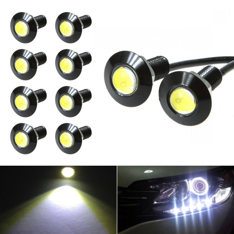 10 PCS 23mm 1.5W DC9-80V Motorcycle Eagle Eye Light Single Lens(White Light) - Eagle Eye Lights by buy2fix | Online Shopping UK | buy2fix