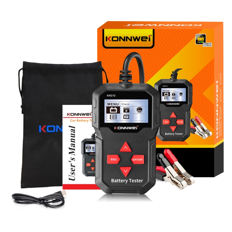 KONNWEI KW210 Car Battery Test Battery Capacity Resistance Battery Detector - Code Readers & Scan Tools by KONNWEI | Online Shopping UK | buy2fix