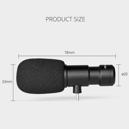 YELANGU MIC06-C Type-C Interface Portable Live Broadcast Interview Mobile Phone Recording Microphone - Consumer Electronics by YELANGU | Online Shopping UK | buy2fix