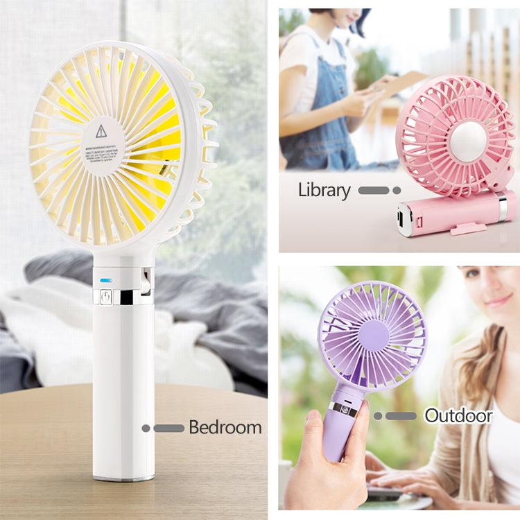 S2 Portable Foldable Handheld Electric Fan, with 3 Speed Control & Night Light (Purple) - Consumer Electronics by buy2fix | Online Shopping UK | buy2fix