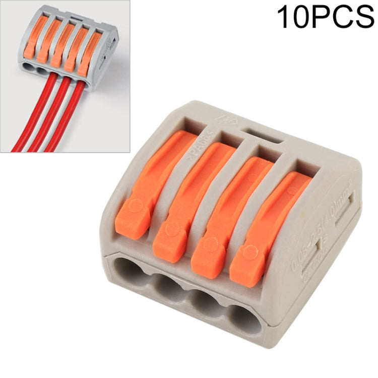 10 PCS 4 Port PCT Series Architectural Wiring Connector LED Lamp Conductor Distributor Junction Box Wire Joint - Connectors & Terminals by buy2fix | Online Shopping UK | buy2fix