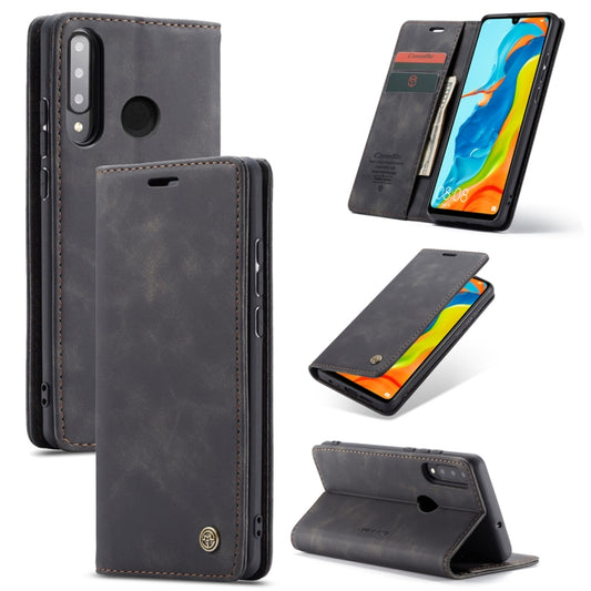 CaseMe-013 Multifunctional Retro Frosted Horizontal Flip Leather Case for Huawei P30 Lite, with Card Slot & Holder & Wallet (Black) - Huawei Cases by CaseMe | Online Shopping UK | buy2fix