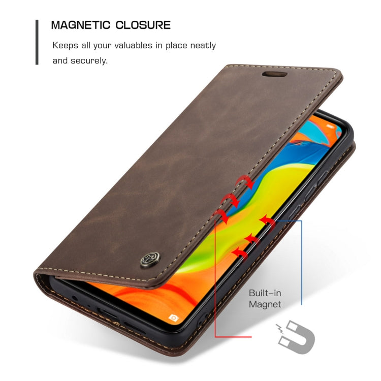 CaseMe-013 Multifunctional Retro Frosted Horizontal Flip Leather Case for Huawei P30 Lite, with Card Slot & Holder & Wallet (Coffee) - Huawei Cases by CaseMe | Online Shopping UK | buy2fix