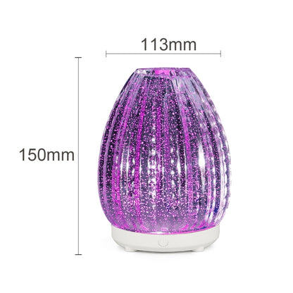 100ml Creative Vase Shape Aromatherapy Machine 3D Glass Humidifier Automatic Alcohol Sprayer with Colorful LED Lamp - Home & Garden by buy2fix | Online Shopping UK | buy2fix