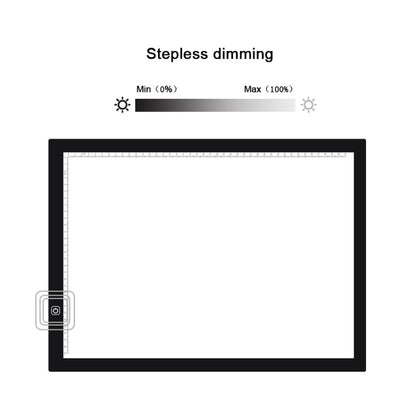 A3 Size 8W 5V LED Ultra-thin Stepless Dimming Acrylic Copy Boards for Anime Sketch Drawing Sketchpad, with USB Cable & Plug - Consumer Electronics by buy2fix | Online Shopping UK | buy2fix