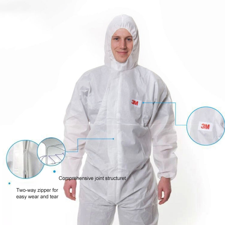 3M 4515 One-piece White Anti-static Anti-chemical Dustproof Sandblasting Suit with Cap, Size: M - Home & Garden by buy2fix | Online Shopping UK | buy2fix