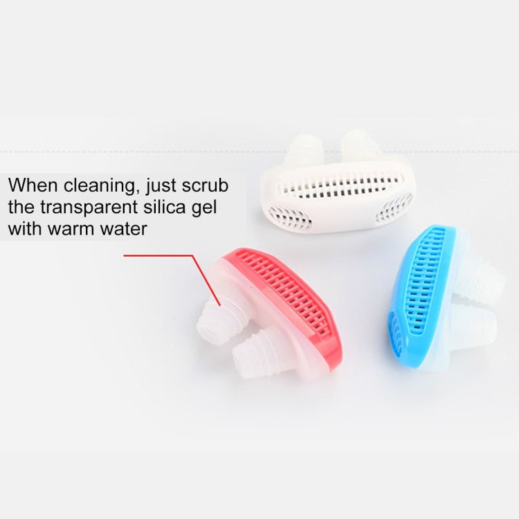 2 in 1 ABS Silicone Anti Snoring Air Purifier (Red) - Anti Snoring Tools by buy2fix | Online Shopping UK | buy2fix
