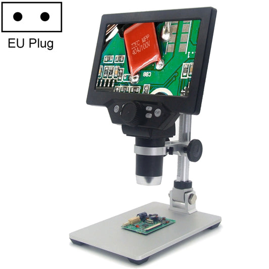 G1200 7 inch LCD Screen 1200X Portable Electronic Digital Desktop Stand Microscope, EU Plug - Digital Microscope by buy2fix | Online Shopping UK | buy2fix