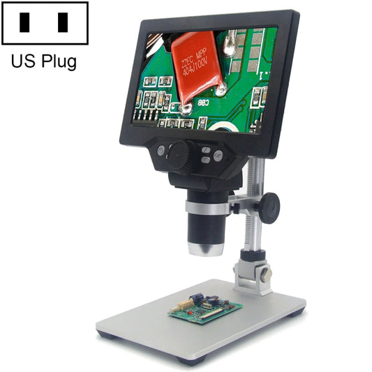 G1200 7 inch LCD Screen 1200X Portable Electronic Digital Desktop Stand Microscope, US Plug - Digital Microscope by buy2fix | Online Shopping UK | buy2fix