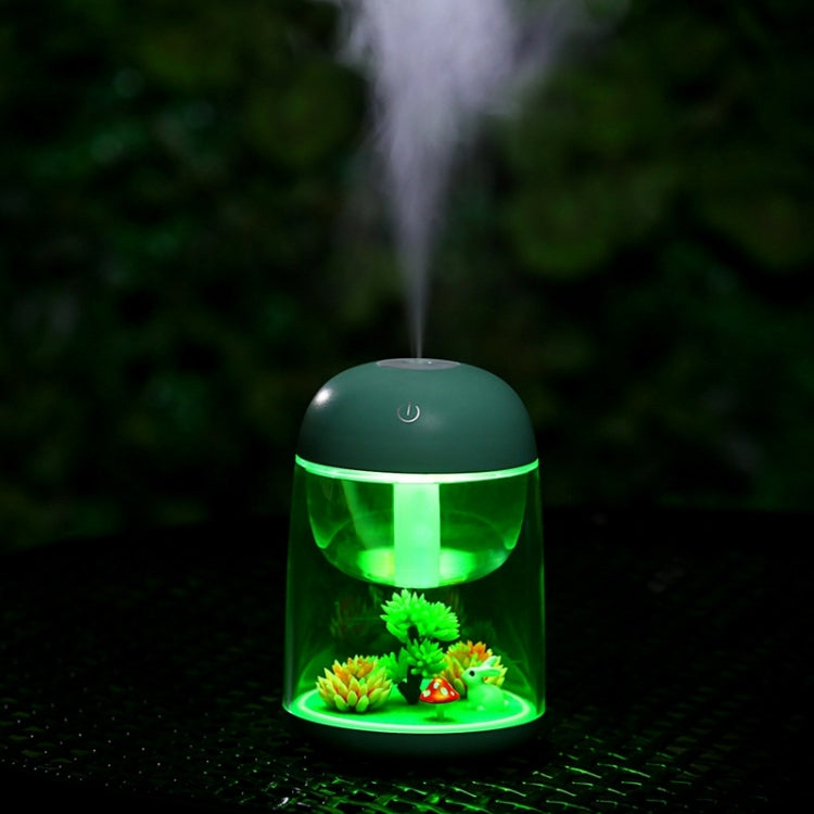 Imycoo WT602 2W Portable Mini Micro Landscape Design USB Charge Aromatherapy Air Humidifier with LED Colorful Light, Water Tank Capacity: 180ml, DC 5V(Green) - Home & Garden by buy2fix | Online Shopping UK | buy2fix