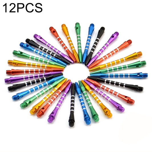 12 PCS Throwing Toy 53mm Shafts Aluminium 2BA Dart Shaft, Random Color Delivery - Throwing Toys by buy2fix | Online Shopping UK | buy2fix