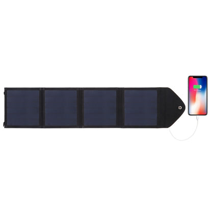 HAWEEL 14W Ultrathin Foldable Solar Panel Charger with 5V / 2.2A USB Port, Support QC3.0 and AFC(Black) - Charger by HAWEEL | Online Shopping UK | buy2fix