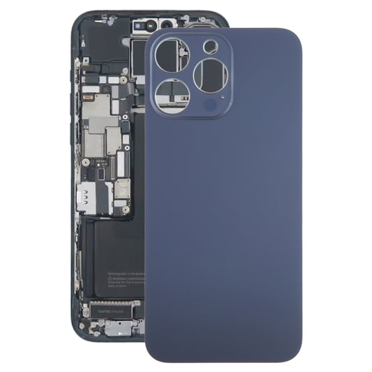 For iPhone 15 Pro Max Glass Battery Back Cover(Blue) -  by buy2fix | Online Shopping UK | buy2fix