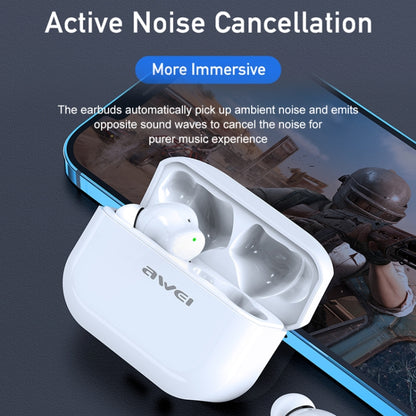 awei TA1 Bluetooth V5.0 Ture Wireless Sports ANC Noise Cancelling IPX4 Waterproof TWS Headset with Charging Case - TWS Earphone by awei | Online Shopping UK | buy2fix