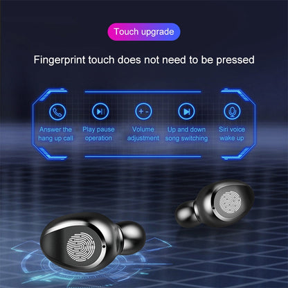 F9 TWS V5.0 Touch Control Binaural Wireless Bluetooth Headset with Charging Case and Digital Display - TWS Earphone by buy2fix | Online Shopping UK | buy2fix