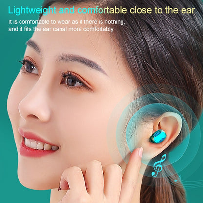 A22 English Version Pull-out Digital Display Bluetooth Earphone with Magnetic Charging Box, Support Touch Light & Power Bank (Blue) - Bluetooth Earphone by buy2fix | Online Shopping UK | buy2fix