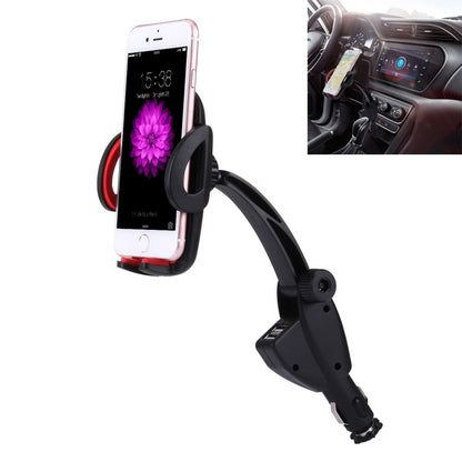 HC006 2 in 1 Car Charger & 360 Rotation Holder, For iPhone, Galaxy, Huawei, Xiaomi, LG, HTC and other Smartphones of width 47-92mm Smartphone(Red) - Car Holders by buy2fix | Online Shopping UK | buy2fix