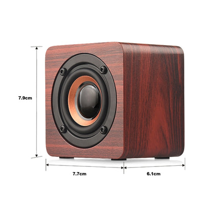 Q1 Wooden Mini Portable Mega Bass Wireless Bluetooth Speaker(Red) - Mini Speaker by buy2fix | Online Shopping UK | buy2fix