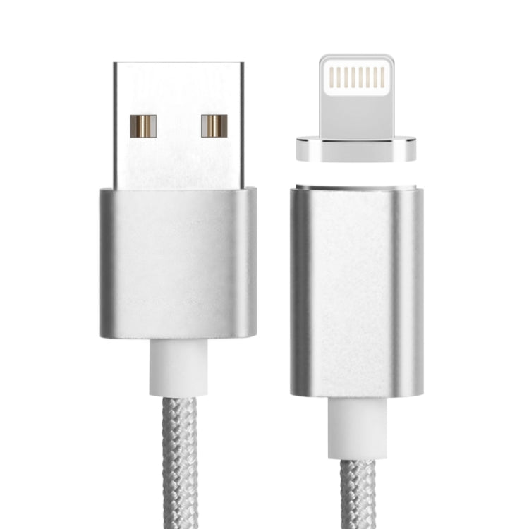 Weave Style 5V 2A 8 Pin to USB 2.0 Magnetic Data Cable, Cable Length: 1.2m(Silver) - Charging Cable & Head by buy2fix | Online Shopping UK | buy2fix