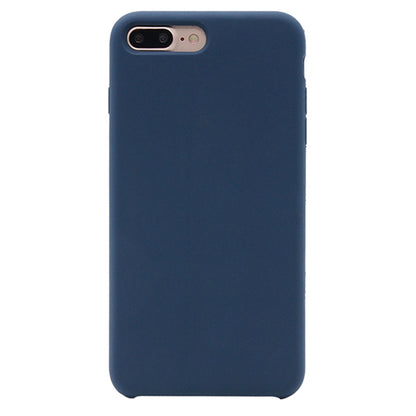 Pure Color Liquid Silicone Case for iPhone 8 Plus & 7 Plus(Dark Blue) - More iPhone Cases by buy2fix | Online Shopping UK | buy2fix