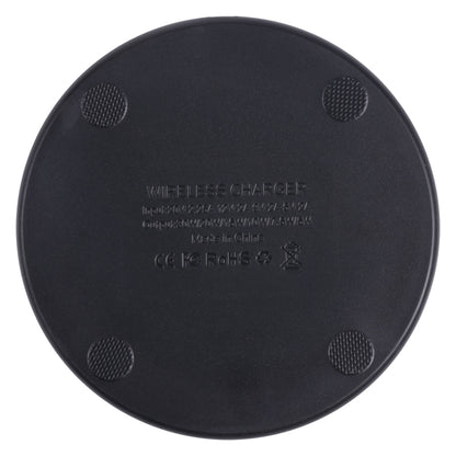 10W QI Plaid Pattern Round Plastic Wireless Charger (Black) - Apple Accessories by buy2fix | Online Shopping UK | buy2fix